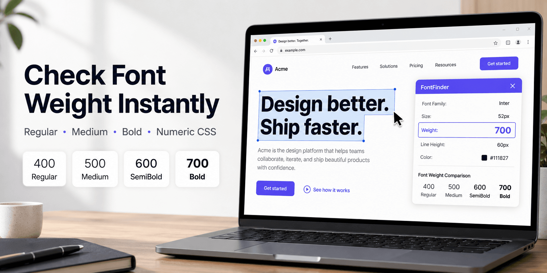 Check Font Weight Instantly