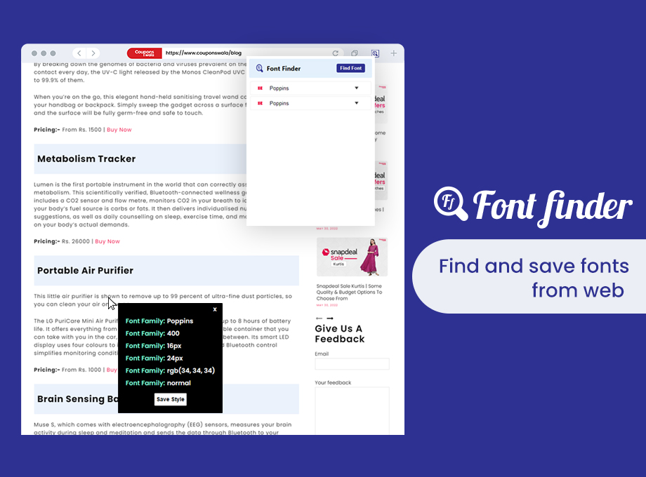 Font Finder - Browser Extension Review 